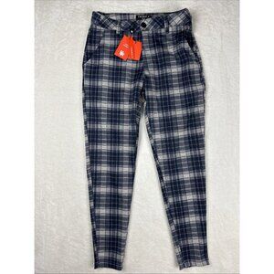 YOUNGLA Dress Pants Gray Navy Blue Plaid Size 30 x 30 Men's Pants Stretch NWT
